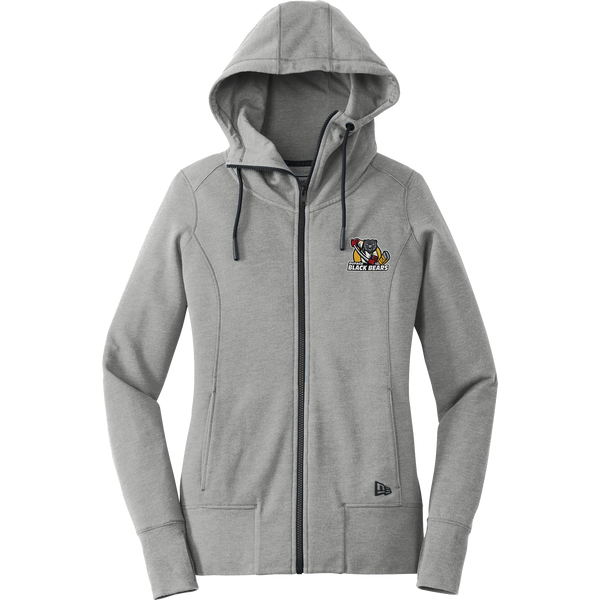 Dupage Black Bears New Era Ladies Tri-Blend Fleece Full-Zip Hoodie