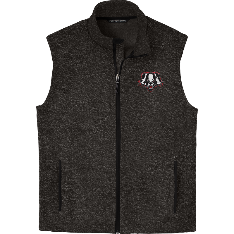 Scary Badgers Sweater Fleece Vest