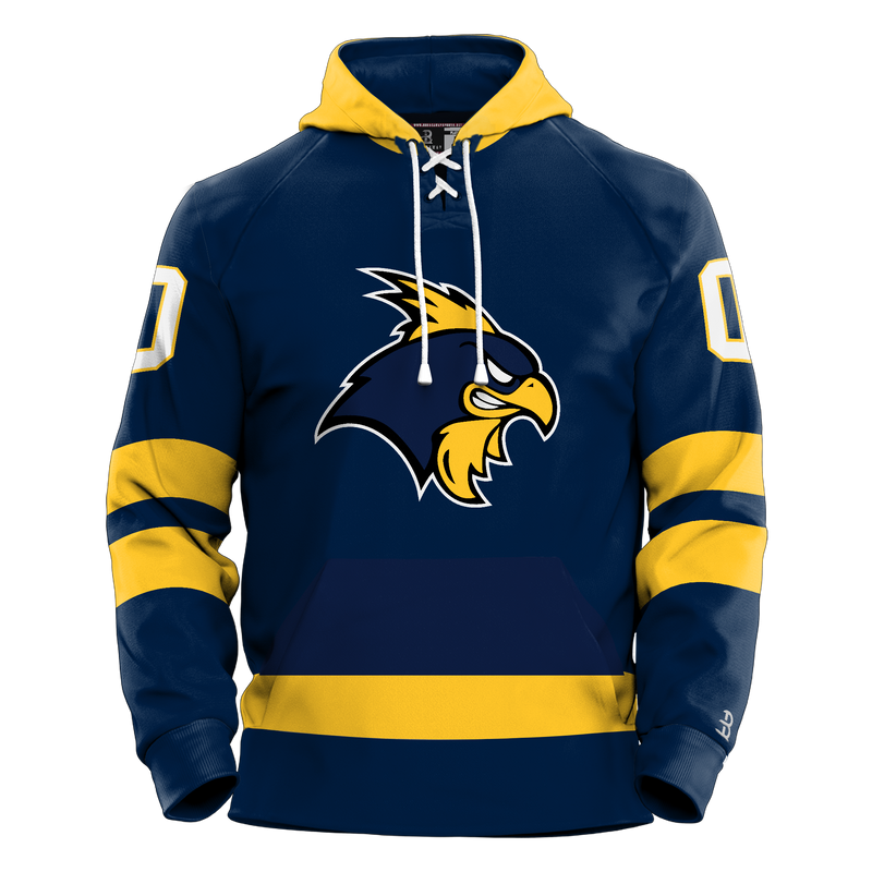 Delaware Jr. Blue Hens Adult Sublimated Retro Hoodie