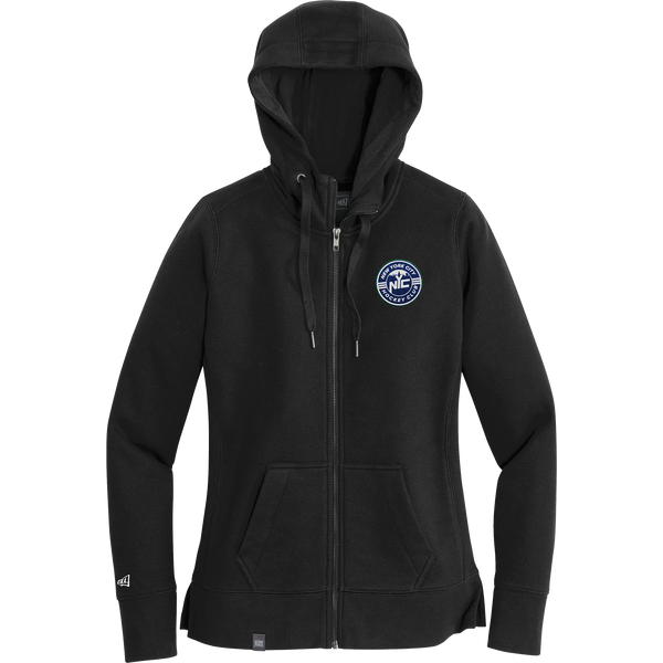 NYC Hockey Club New Era Ladies French Terry Full-Zip Hoodie