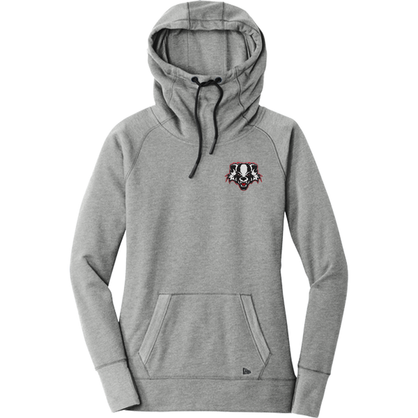 Scary Badgers New Era Ladies Tri-Blend Fleece Pullover Hoodie