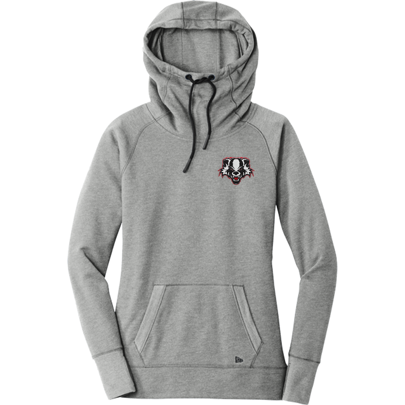 Scary Badgers New Era Ladies Tri-Blend Fleece Pullover Hoodie