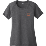 Biggby Bombers Ladies PosiCharge Tri-Blend Wicking Scoop Neck Raglan Tee