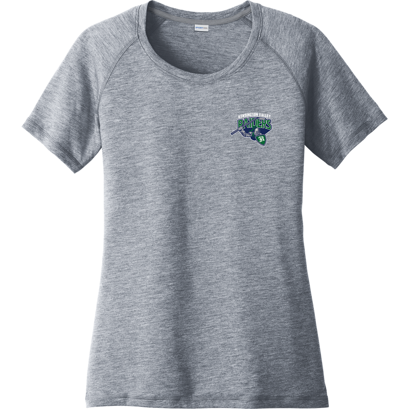 Kensington Valley Raiders Ladies PosiCharge Tri-Blend Wicking Scoop Neck Raglan Tee