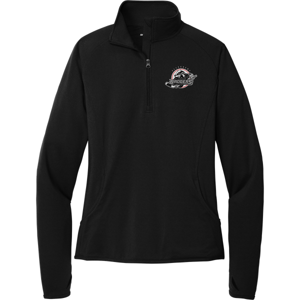 Allegheny Badgers Ladies Sport-Wick Stretch 1/4-Zip Pullover