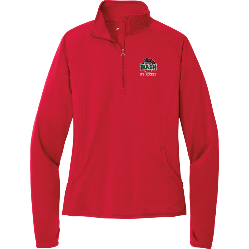 Wash U Ladies Sport-Wick Stretch 1/4-Zip Pullover