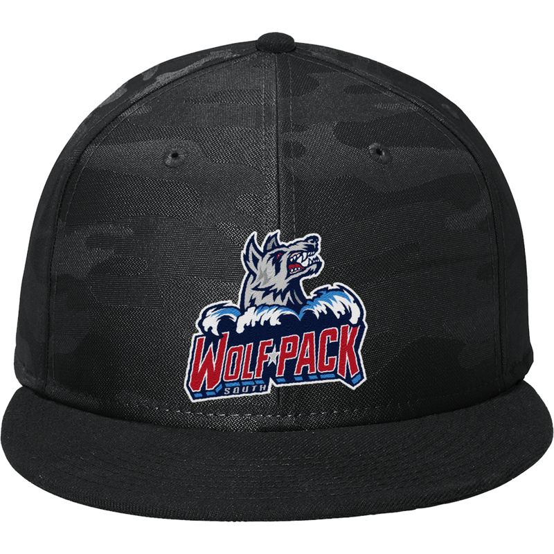 CT Wolfpack South New Era Camo Flat Bill Snapback Cap