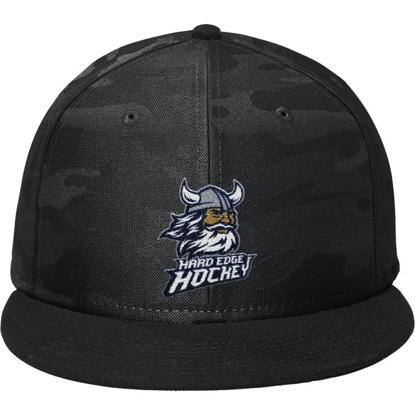 Hard Edge Hockey New Era Camo Flat Bill Snapback Cap