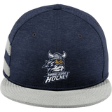 Hard Edge Hockey New Era Shadow Heather Striped Flat Bill Snapback Cap