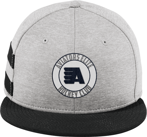 Aspen Aviators New Era Shadow Heather Striped Flat Bill Snapback Cap