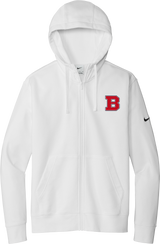 CT Bobcats Nike Club Fleece Sleeve Swoosh Full-Zip Hoodie