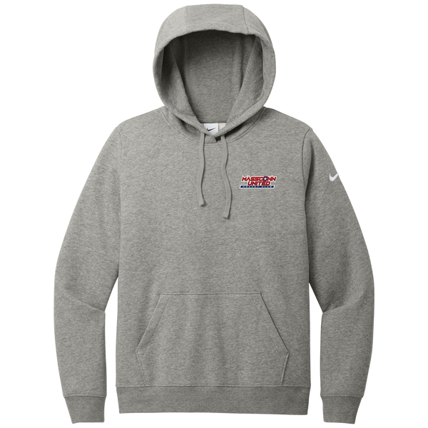 Mass Conn United Nike Women's Club Fleece Sleeve Swoosh Pullover Hoodie