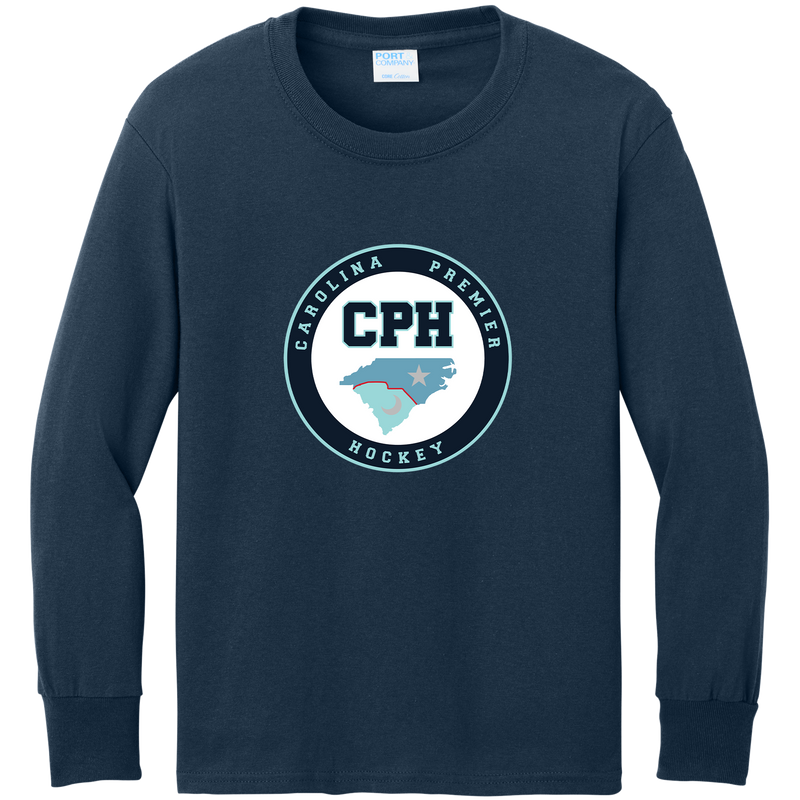 Carolina Premier Hockey Youth Long Sleeve Core Cotton Tee