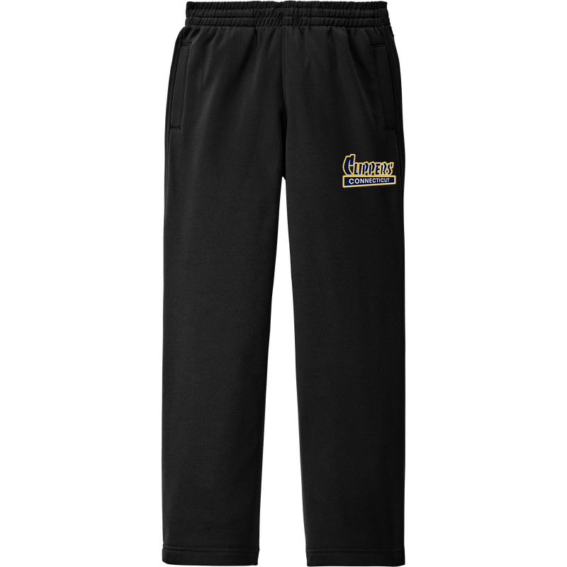 CT Clippers Youth Sport-Wick Fleece Pant